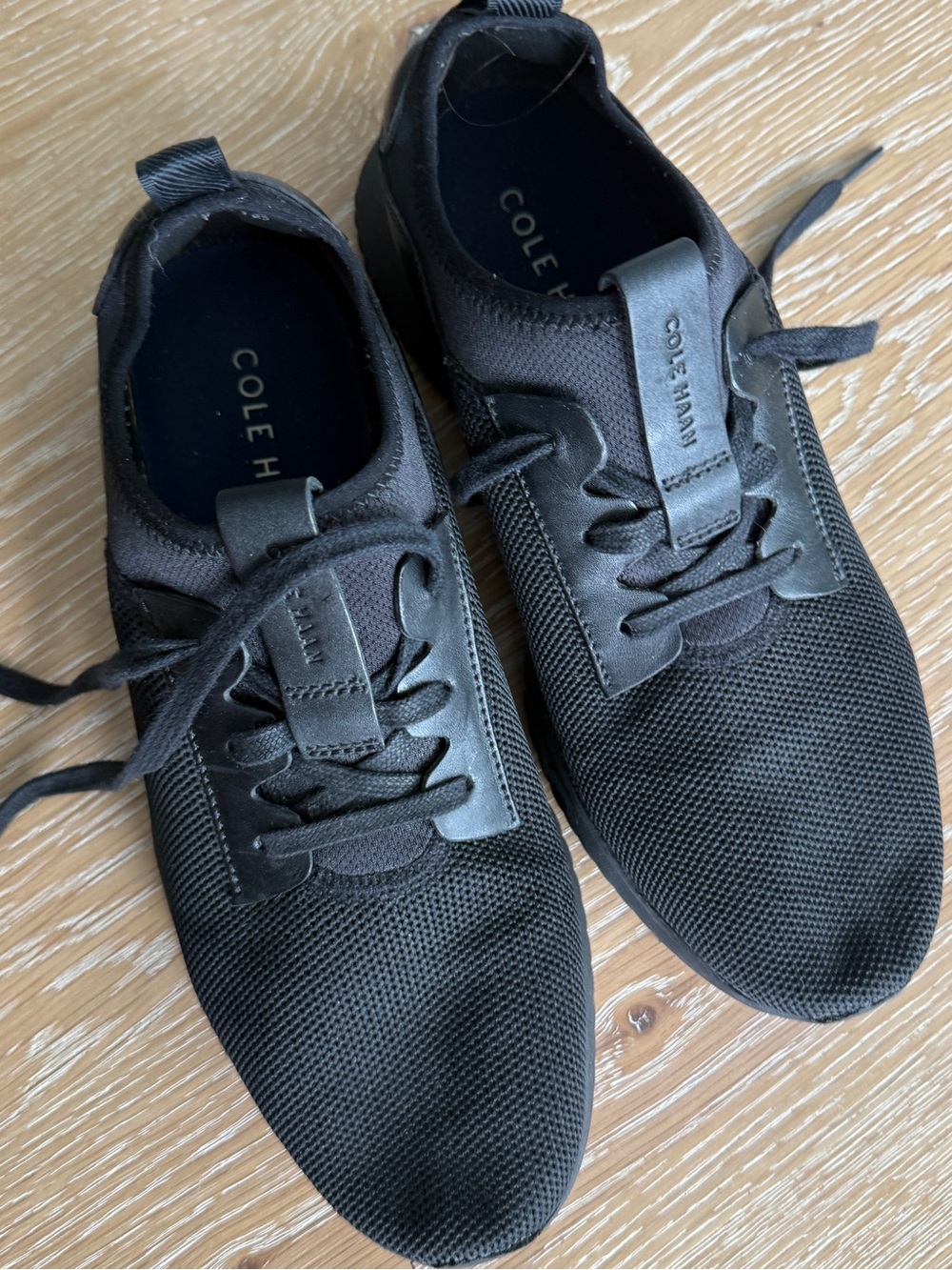 Cole Haan Men's Black Knit Lace-Up Sneakers